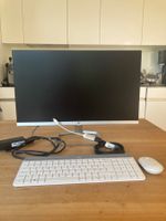 Monitor hp 24f mit Monitor, Maus und Adapter USB-C/HDMI