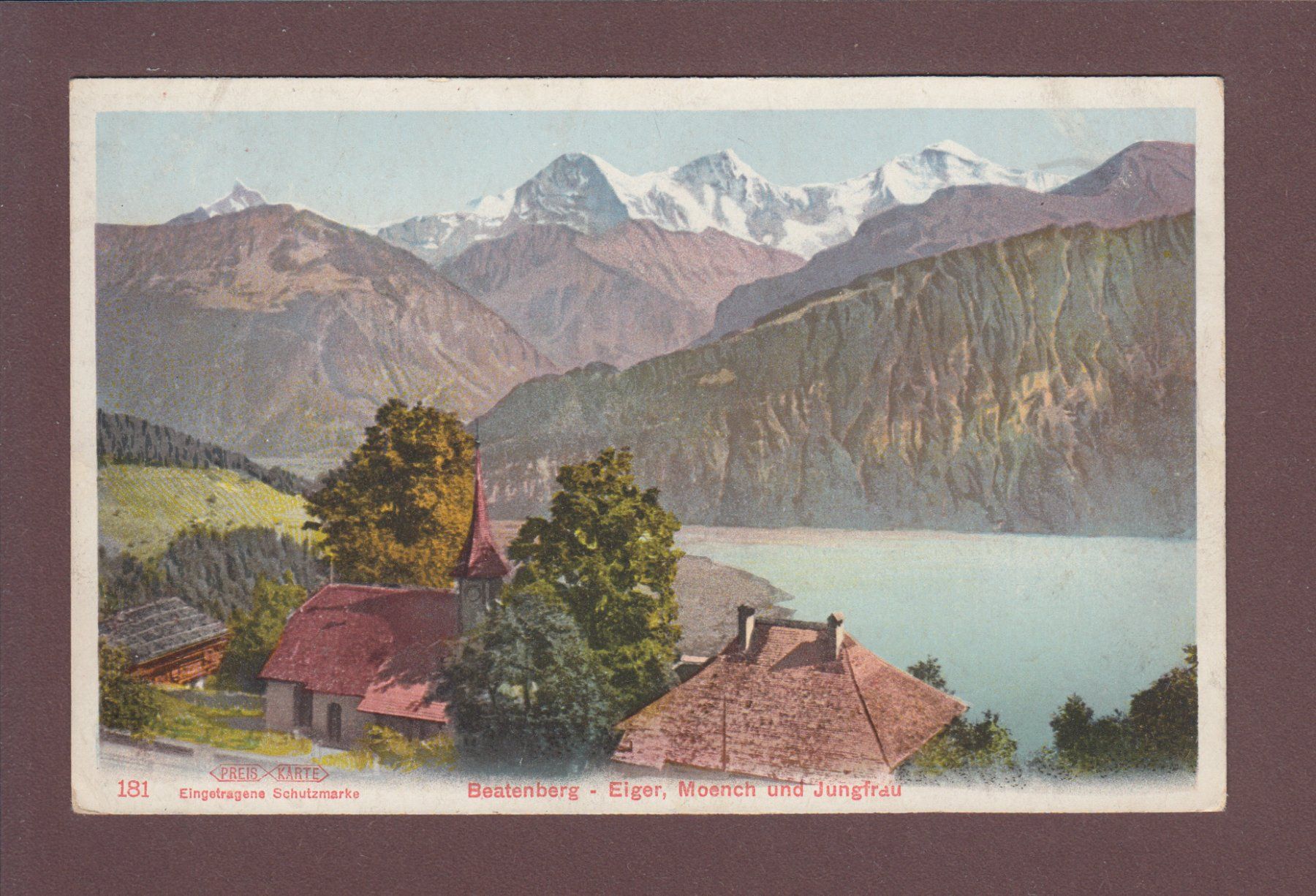 Cartoline postali: BEATENBERG - Kapelle - 1911 – Usato da Pully venduto da nicecards