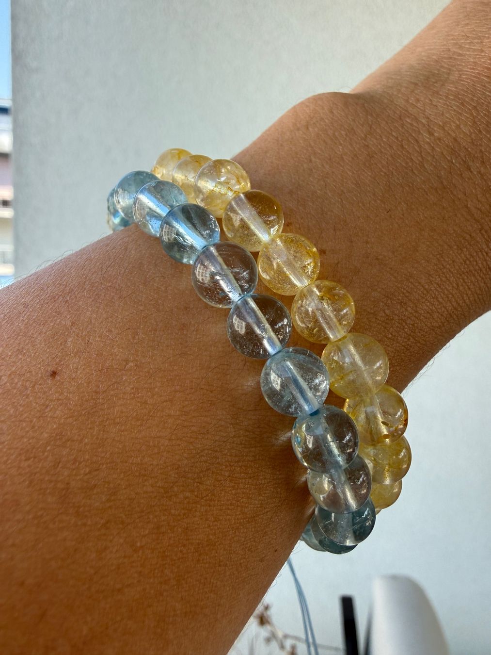 Armbänder & -reifen: Echtes Gelber Topas Perlenarmband Elastisches – Neu (gemäss Beschreibung) aus Jegenstorf von SteinGlanz 9