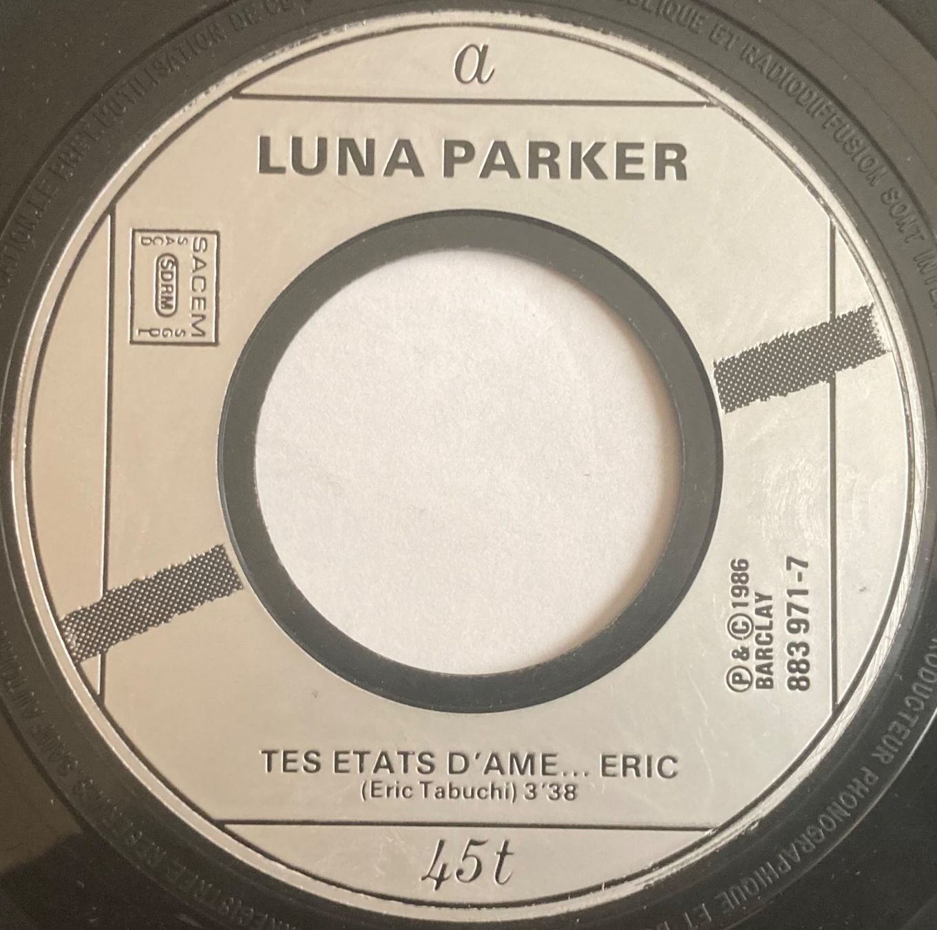 Schallplatten: LUNA PARKER - TES ÉTATS D'ÂME....ERIC – Gebraucht aus Poliez-Pittet von Newtown-Records 2