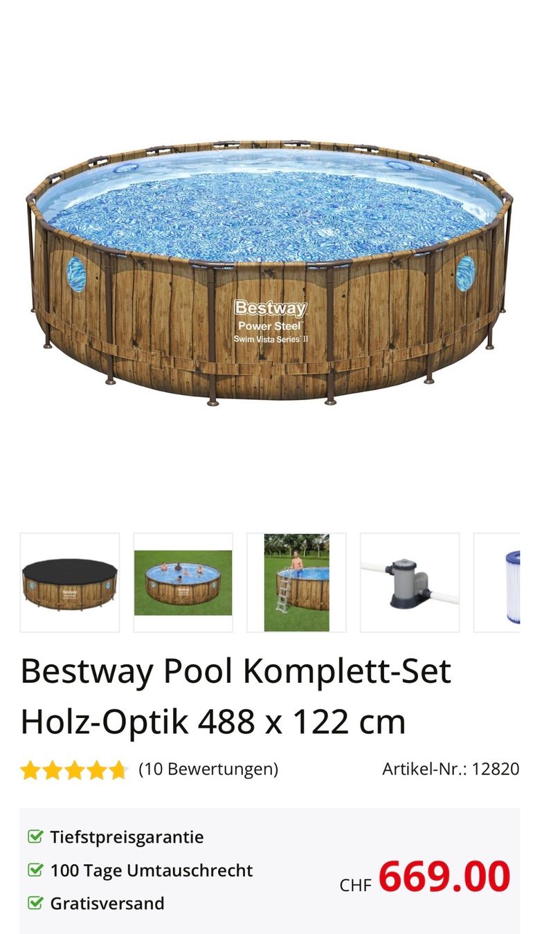 Bestway Schwimmbad: Pool – Gebraucht aus Erlinsbach von 54153 2