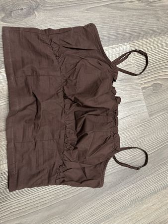 braunes Crop-Top Gr. XS