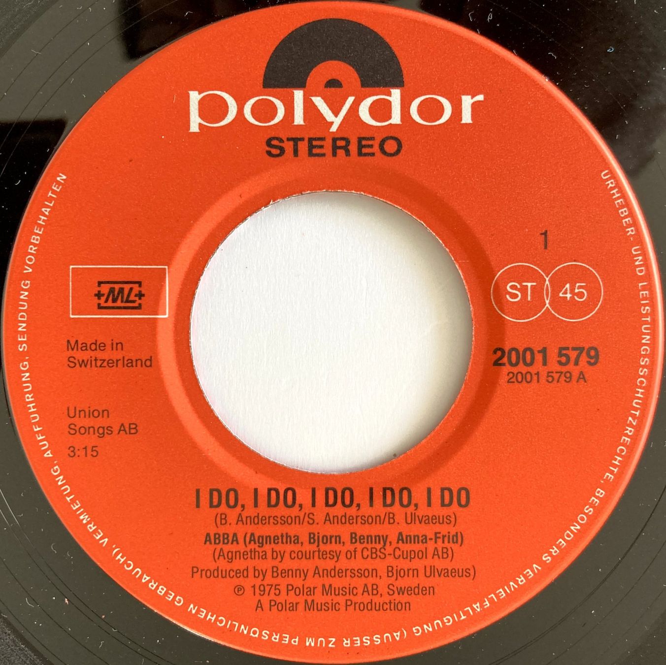 Schallplatten: ABBA - I DO, I DO, I DO, I DO, I DO – Gebraucht aus Bottens von hotter-than-hell 2