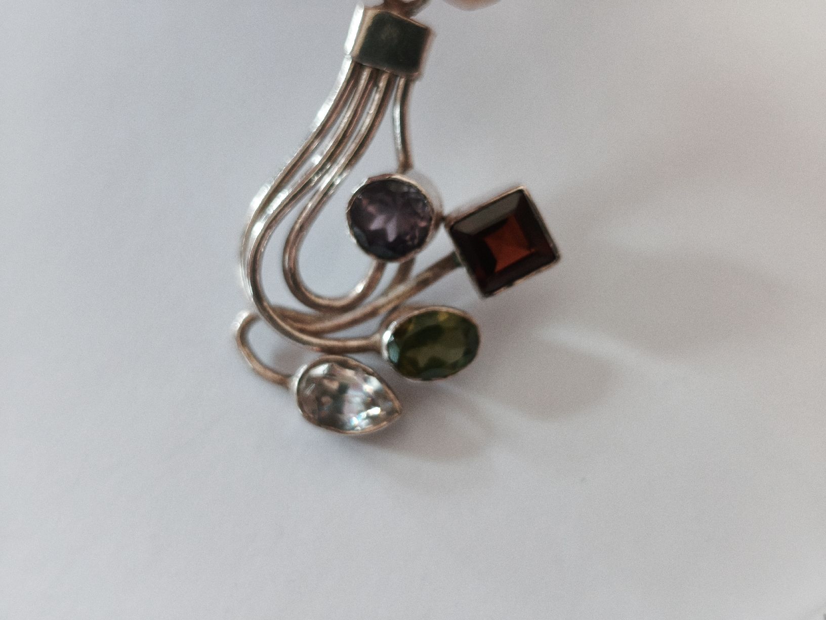 Anhänger: Silberanhänger 925 mit Granat, Quarz, Amethyst – Gebraucht aus St. Gallen von GIULESGG 1