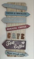 Dekoschild aus Holz „Tea Coffee“