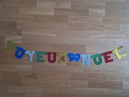 Weihnachtsdeko Girlande "Joyeux Noël" zum Aufhängen
