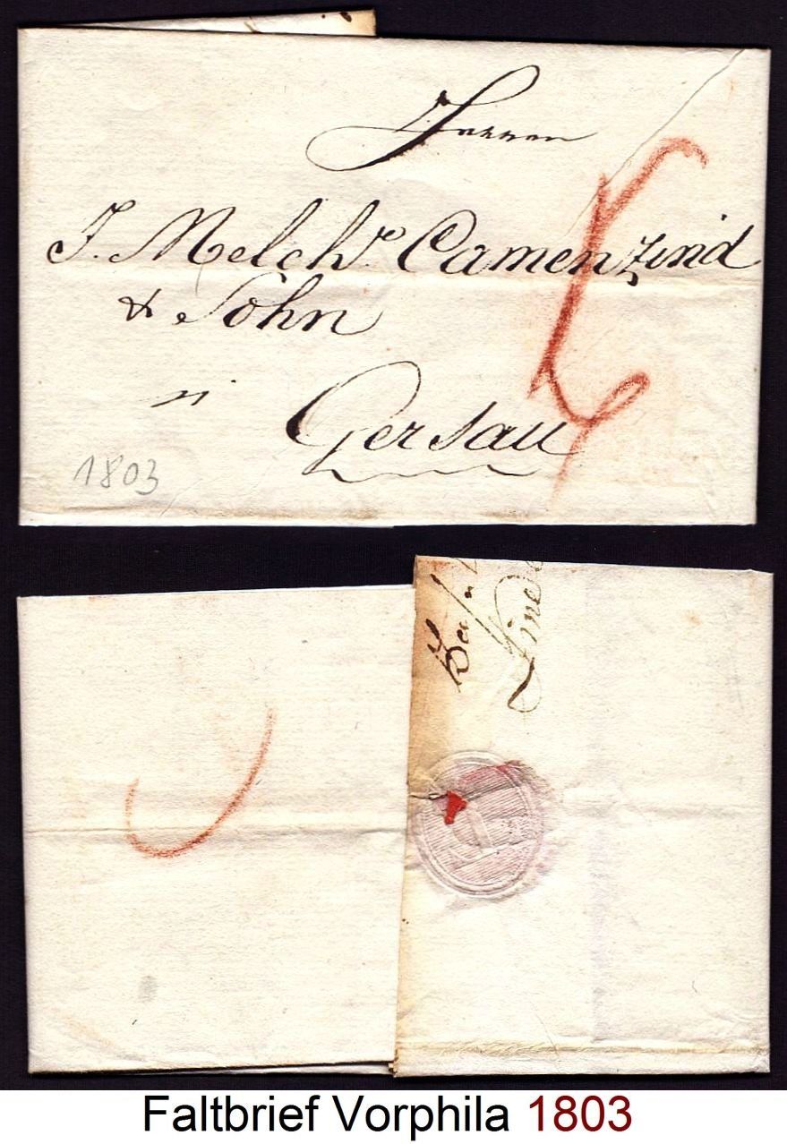 Tutti i francobolli: Faltbrief Vorphila 1803 – Usato da Flamatt venduto da samowarow