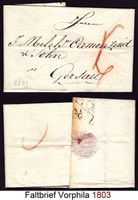 Faltbrief Vorphila 1803