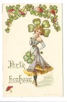 Porte Bonheur - Balerina bringt Glück - Präge-Litho - 1908