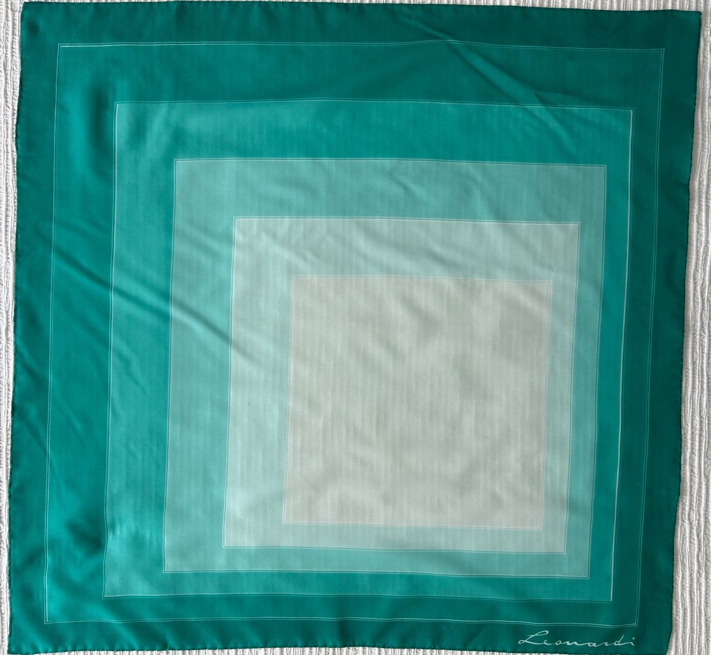 Foulard & Sciarpe: Tuch Leonard, handroulliert, grün – Usato da Horn venduto da Resvi