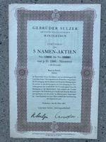 Gebrüder Sulzer Aktie Nr.7471 bis 7475 von 1943