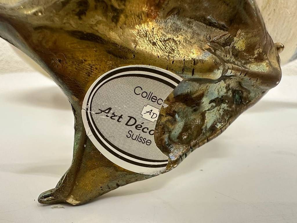 Statuette: Vintage Elli Malevolti Designer Holzente mit Messingdetails – Usato da Obernau venduto da Arche_Noah_Brocki 6