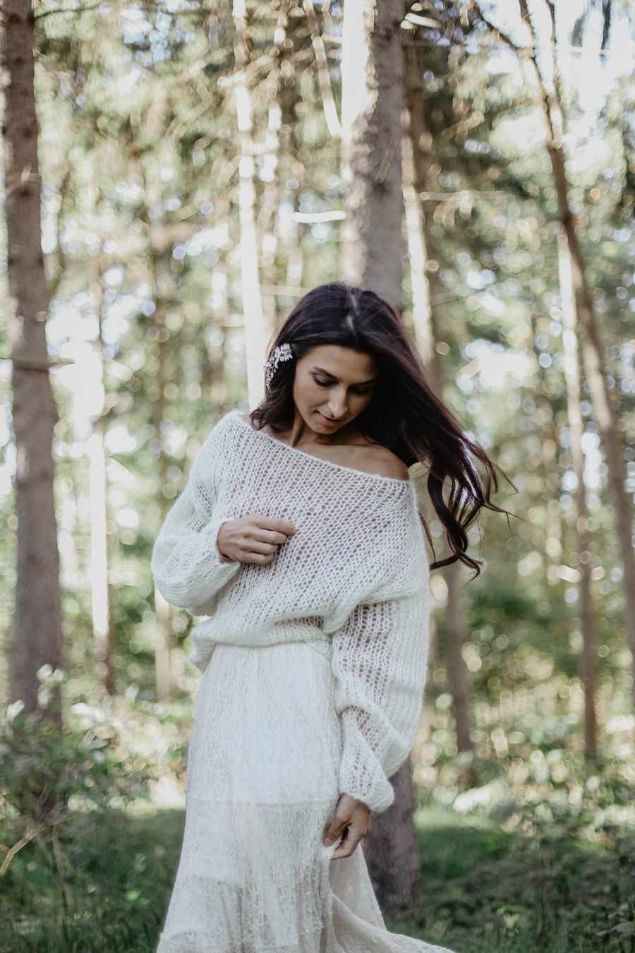 Pullover & Sweatshirts: Braut Pullover Pulli Standesamt Hochzeit Mohair Seide neu – Neu und originalverpackt aus Lilienthal von marie-bubble 1
