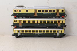 Südostbahn-Pendelzug dreiteilig HAG H0/AC mit OVP läuft