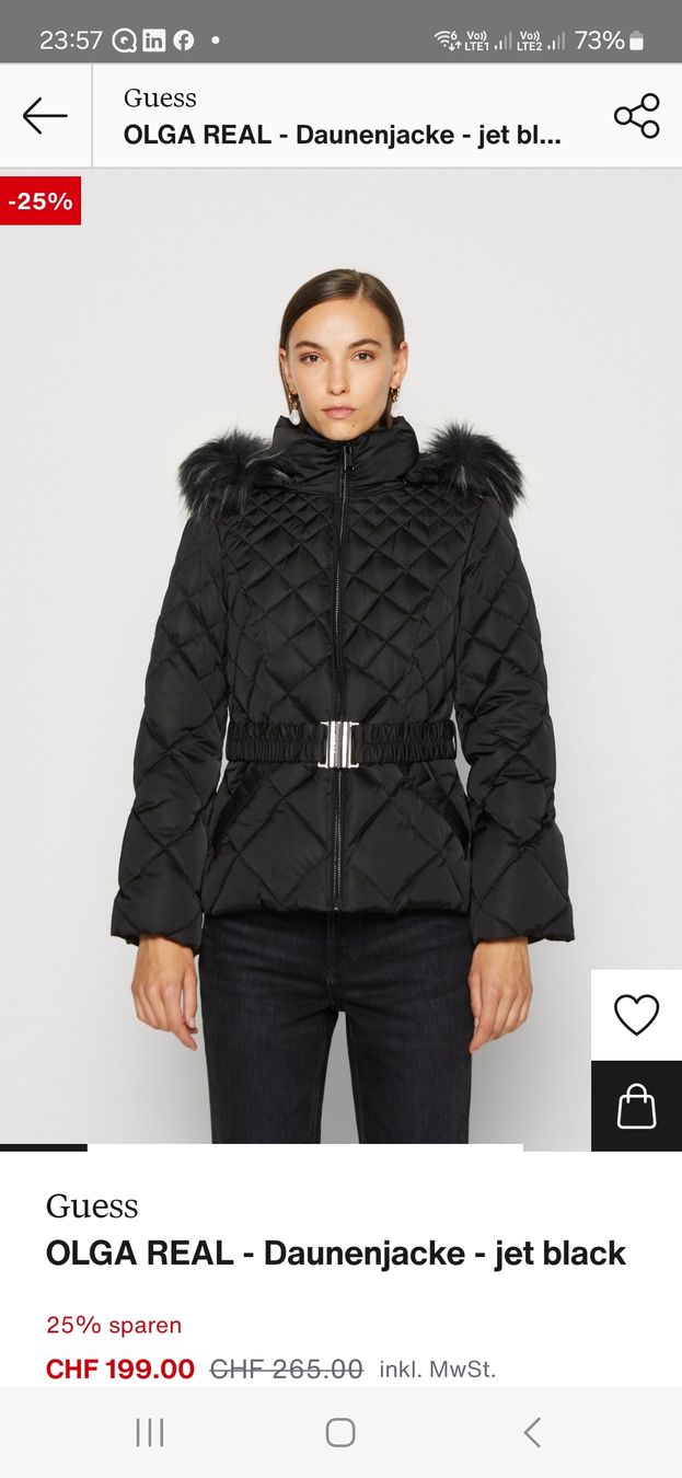 Guess Giacche: Doudoune GUESS noire - neuve - L – Nuovo e nell'imballaggio originale da Romanel-s-Lausanne venduto da Nella25