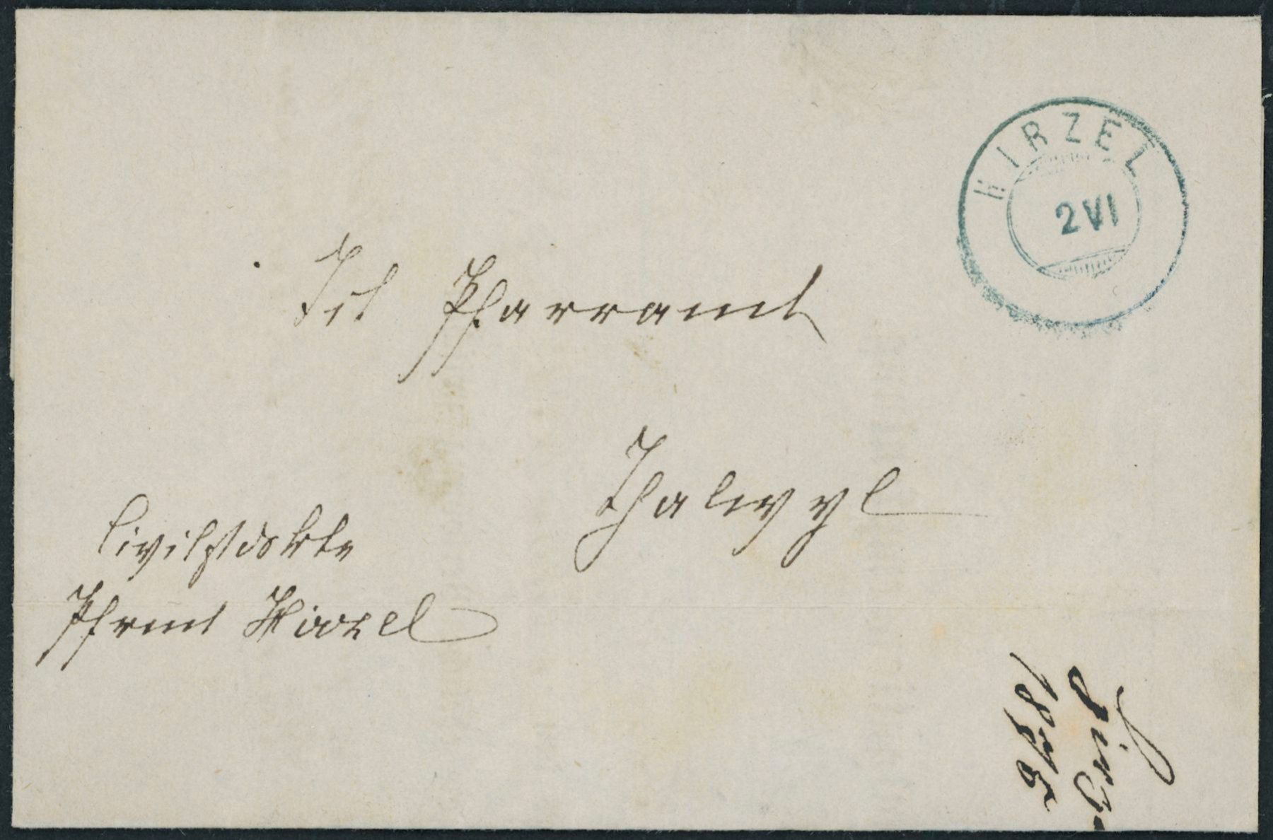 Tous les timbres: ZH Hirzel - Zwergstempel - Brief – D'occasion à Schindellegi par leecollect