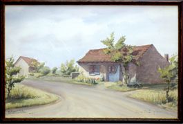 FAU André Post-Kubismus Landschaftsgemälde Aquarell antik