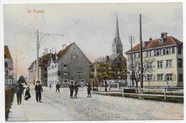 Ansicht von St.Fieden mit Hirschen  um 1909