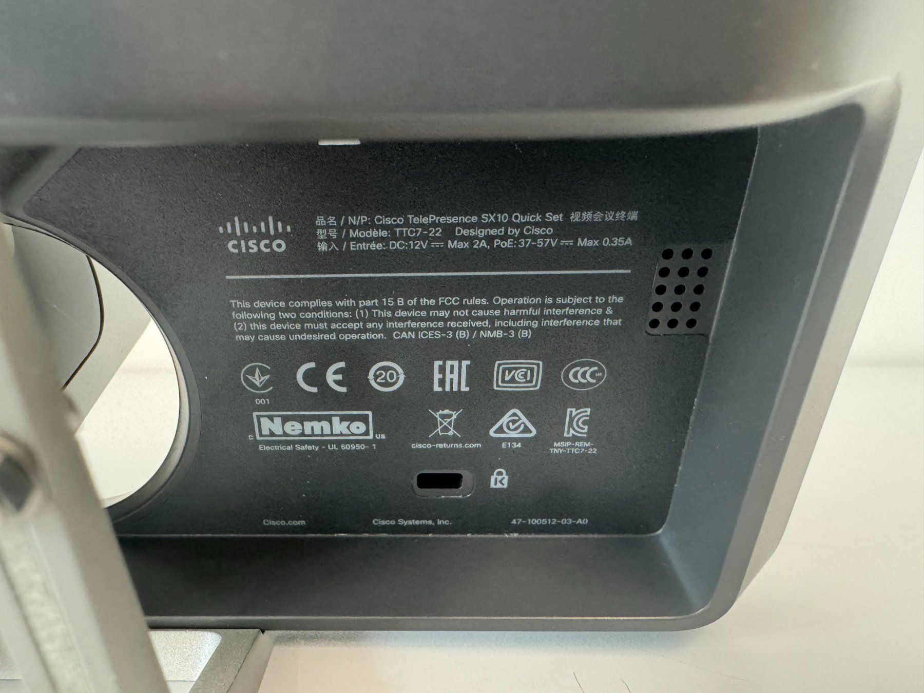 Cisco Webcam: Cisco TelePresence SX10 Quick Set – Usato da Bremgarten AG venduto da joker_eat_world 2