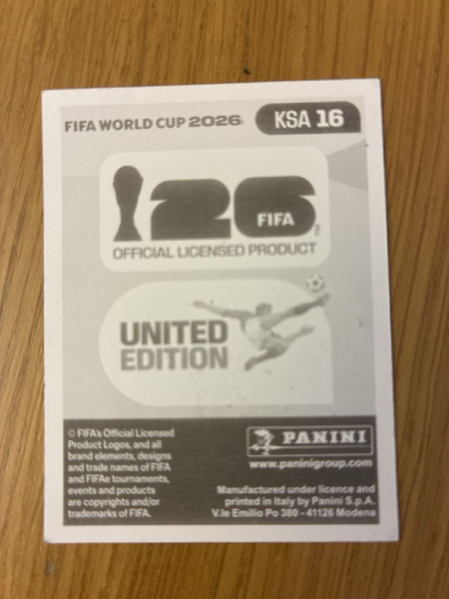 Panini Carte collezionabili: Panini WM 2026 KSA 16 – Nuovo (secondo la descrizione) da Basel venduto da leonharda 1