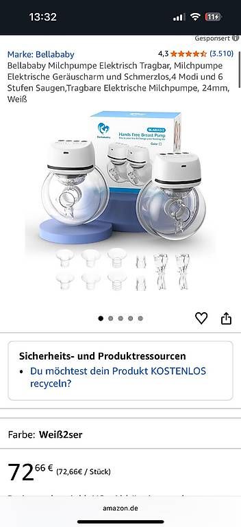 Stillzubehör: Handfreie Milchpumpe  – Neu und originalverpackt aus Bülach von zse_g2rh