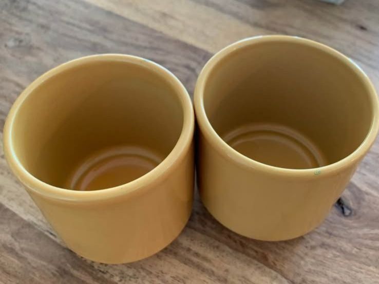 Vasi per fiori: Set 2x kleiner Blumentopf gelb – Usato da Geneve venduto da jua_b7nb 1