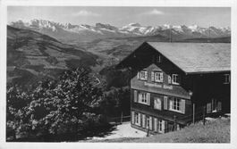 Postkarte Rigi Berggasthaus Hörnli-Kulm, datiert 1938