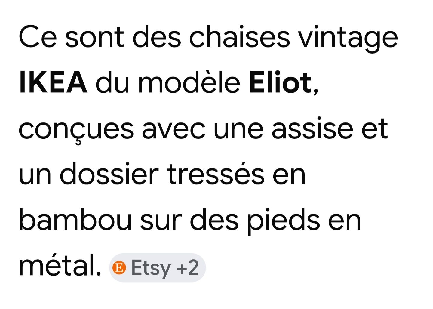 Ikea Chaises: 4 chaises vintage ikea Eliot – D'occasion à Conthey par Rohchris64 3