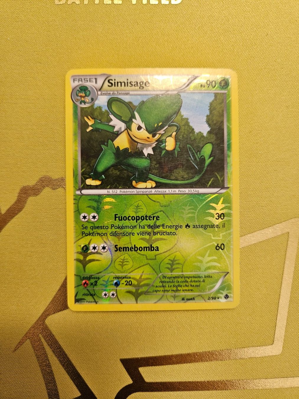 Pokémon Carte collezionabili: Emerging Powers - Simisage – Usato da Bellinzona venduto da Pokemarco