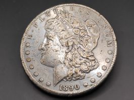 1890-s Morgan Silber Dollar