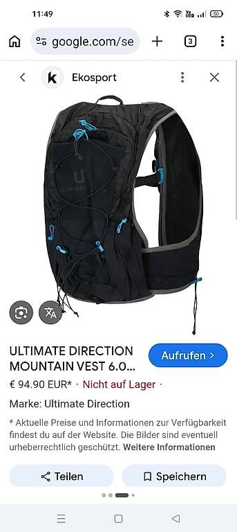 Gilet & Giacche: Laufweste Ultimate Direction S – Usato da Flüelen venduto da pri_7p8g 2