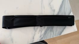 Running Belt, Black, 2 Zipper Pockets, Lightweight & Comfort