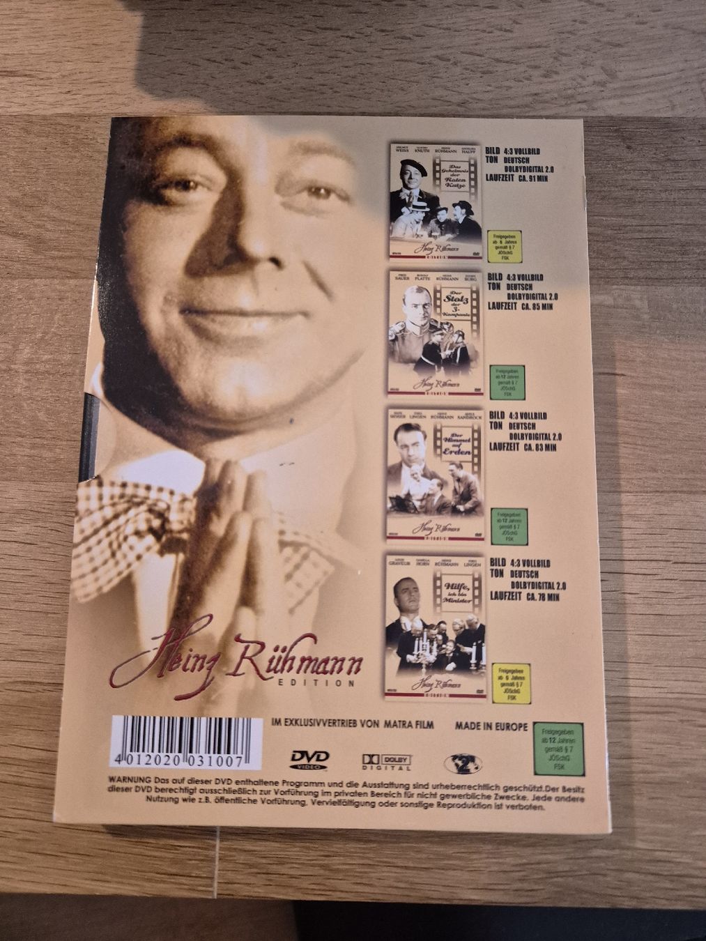 Tutti i DVDs: Heinz Rühmann Edition: 4 Spielfilme – Nuovo (secondo la descrizione) da Urtenen-Schönbühl venduto da Chaeppeler 1