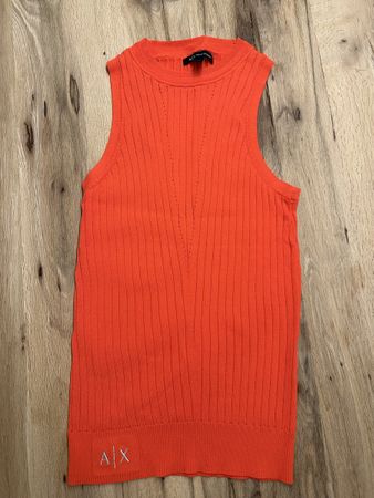 Armani Exchange Top orange gerippt Grösse S neuwertig