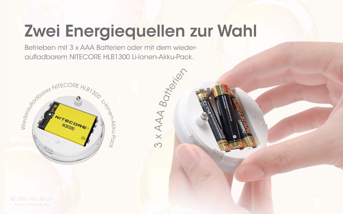 Lanterne: Nitecore Bubble, mobile Mehrzweck-Laterne in 5 Farben – Nuovo e nell'imballaggio originale da Grüningen venduto da Prolumin 5