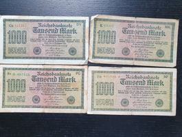 🇩🇪 Germany Lot 4x1000 Mark 1922