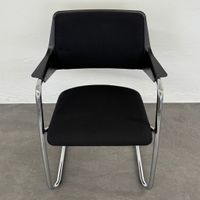 Girsberger 3300 Freischwinger mit Polsterung Stoff Schwarz -