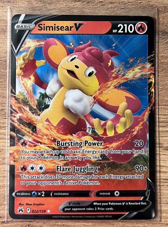 Simisear V 22/159 Pokemon Crown Zenith Kaufen auf Ricardo