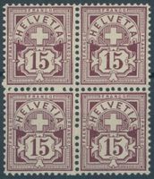 1906 - Wertziffer - Viererblock - postfrisch **