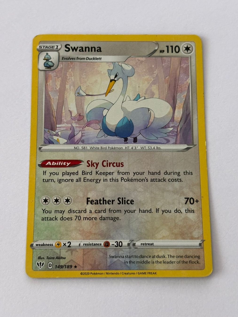 Pokémon Carte collezionabili: Swanna 149/189 – Usato da Herisau venduto da Seyashop_2
