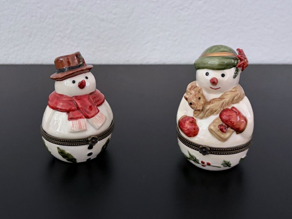 Villeroy & Boch Figuren: Villeroy & Boch Schneemann Dose 2 Stück – Gebraucht aus Birr von Jamonline 1