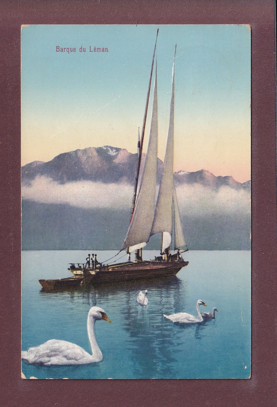 Ansichtskarten: BARQUE DU LEMAN - Cygnes - 1912 – Gebraucht aus Pully von nicecards