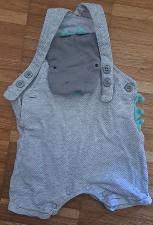 Baby romper dinosaur design grey