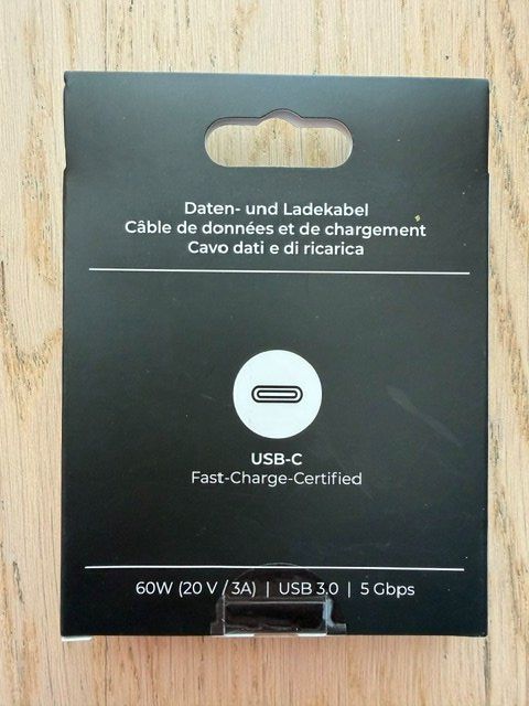 Caricabatterie: Ladekabel / Daten- und Ladekabel 60W 1.0m – Nuovo e nell'imballaggio originale da Steinach venduto da Quattro013 1