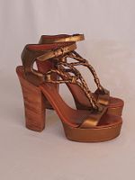 Plateau-Sandalen – BOSS ORANGE – 39 1/2 – Leder – bronze
