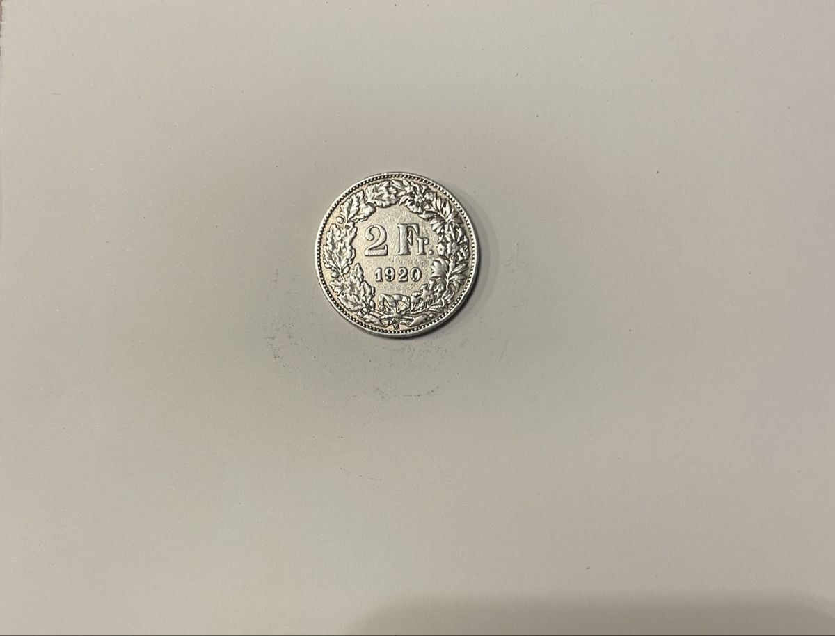 Tutti le monete:  2 Franken Münze,  1920 Silber – Usato da Morbio Superiore venduto da Tarti5
