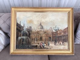 Ölgemälde „Petersplatz Rom“