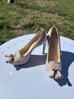Escarpins Celine cuir beige/rose, blanc taille 37