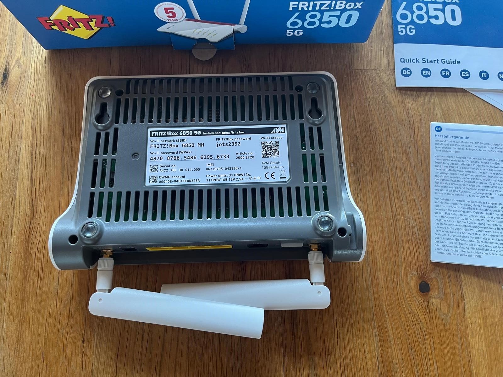Fritz Modems & Router: Fritz!Box 6850 5G Router gebraucht – Gebraucht aus Mauren von lotus_46 2
