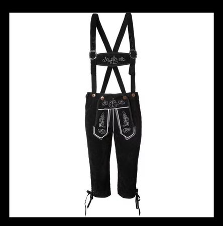 lederhose schwarz L